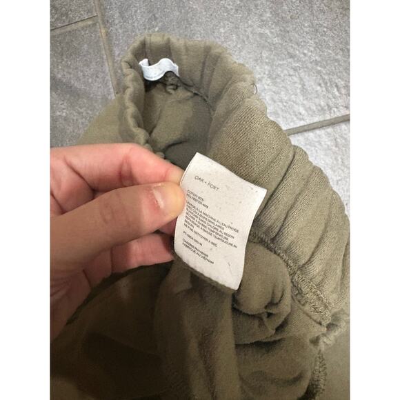 Oak + Fort Army Green Jogger Pockets Sweatpants XS Elastic Waist Heavyweight - Picture 6 of 8
